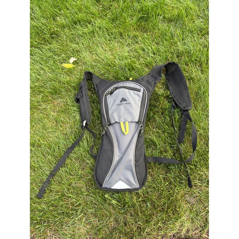 Ozark Trail Hydration Pack Backpack Black Gray Neon Yellow Hiking Cycling Bag